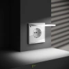 Розетки электрические с заземлением, шторками и крышкой Voltum S70 VLS040301  Voltum VLS040301