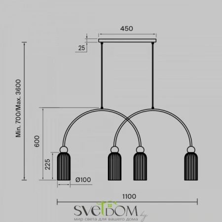 Подвесные светильники Maytoni MOD302PL-04W от Магазина Svetdom.by