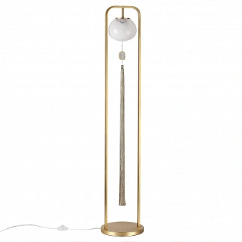 5432/1F MODERN ODL_EX25 115 золотой(под латунь)/стекло/кисточка/агат Торшер E14 1*40W FIOLENT