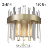 Citilux Лаура CL301422 Бра хрустальное с выключателем Шампань CITILUX