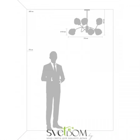 ЛюстрыFR8017PL-06MG Freya | Svetdom.by