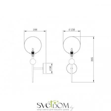 Бра и настенные светильники FR5115WL-01BZ Freya | Svetdom.by