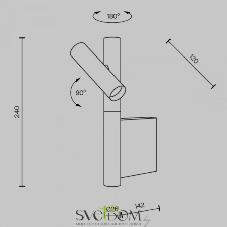 Настенные светильники MOD433WL-L3B3K Maytoni | Svetdom.by
