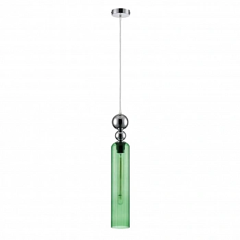 8064/1A MODERNI LN25 298 хром/зеленый, металл/стекло Подвесной светильник E27 1*60W 220V LORENZO