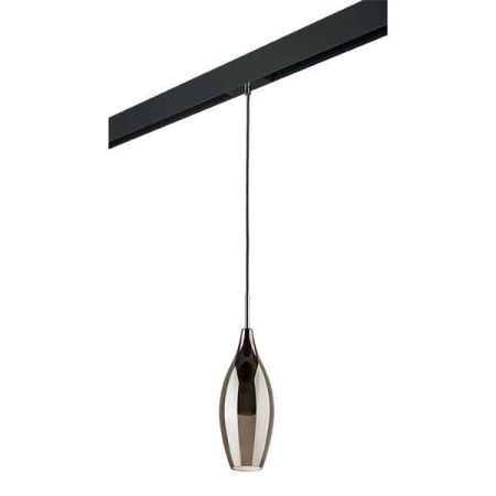 Lightstar PRO803027 Светильник д/1-фазн трека PENTOLA 1х25W G9 ХРОМ/ДЫМЧАТЫЙ/ЧЕРНЫЙ (803027+595007) Lightstar