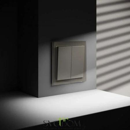 Выключатель двухклавишный Voltum S70 VLS020104  VLS020104 Voltum