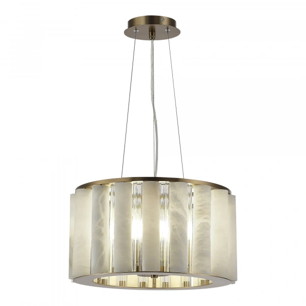 SL1516.303.06 Светильник подвесной ST-Luce Бронза, Прозрачный/Белый алебастр E14 6*40W DELIGHT