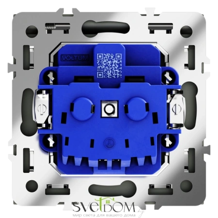 Розетки электрические с заземлением, шторками и крышкой Voltum S70 VLS040308  Voltum VLS040308