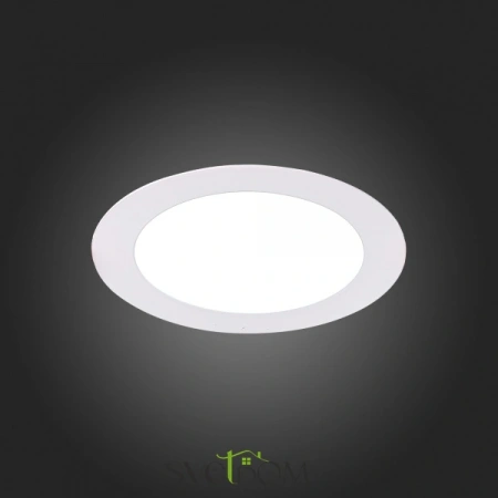 ST210.538.08 Св-к встр. Белый LED 1*8W 3000K 640Lm Ra80 110° IP20 D120xH30 220-240V Встраиваемые светильники ST LUCE