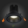 ST705.438.10 Св-к встр. Черный LED 1*10W 3000K 750Lm Ra>90 38° IP20 D102xH85 170-240V Встраиваемые светильники ST LUCE