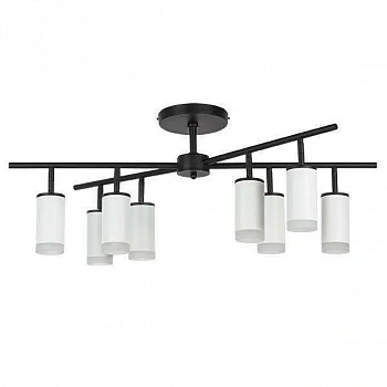 Lightstar LR7283680 Люстра RULLO 8х50W GU10 ЧЕРНЫЙ/БЕЛЫЙ (571728+214436-8+202430-8)