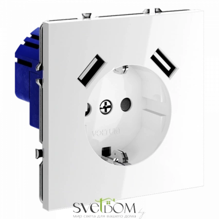 Розетка с USB, А+А Voltum S70 VLS040401  Voltum