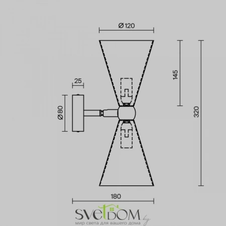 Настенные светильники MOD108WL-02WG Maytoni | Svetdom.by