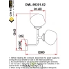 Светильник настенный (Бра) Omnilux  OML-95201-02 Omnilux