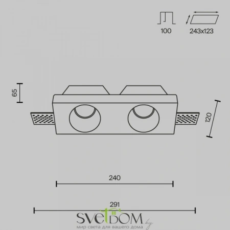 Встраиваемые светильники Maytoni DL002-WW-02-W от Магазина Svetdom.by