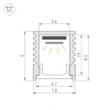 Профиль SL-MINI-8-2000 ANOD BLACK Arlight 030514 Arlight