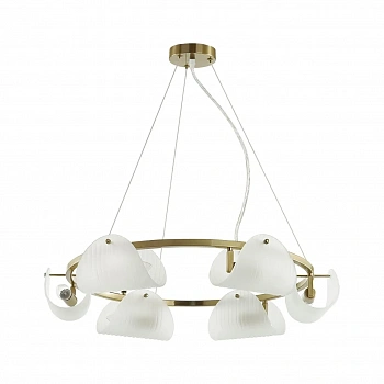 6571/6 NEOCLASSI LN25 52 медный/белый/металл/стекло Люстра E14 6*60W 220V FIORO