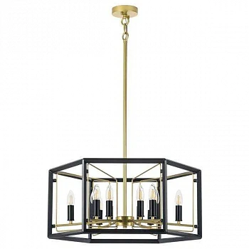 Lightstar 713327 Люстра REGOLO 12х40W E14 ЧЕРНЫЙ МАТОВЫЙ/ЗОЛОТО