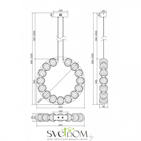 Светильники Maytoni MOD555PL-L23CH5K от Магазина Svetdom.by