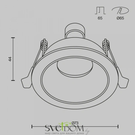 Встраиваемый светильник Technical DL126-GU10-B Maytoni