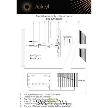 Светильник настенный (Бра) Aployt  APL.639.01.02 Aployt