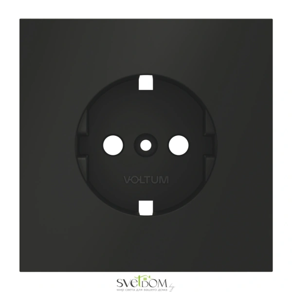 Накладка для розетки с заземлением Voltum S70 Черный VLS000608 Voltum VLS000608