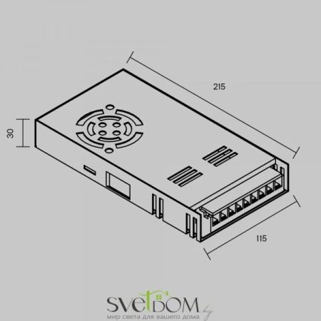Источник напряжения PSL006 48В 400Вт IP 20 831011 Maytoni