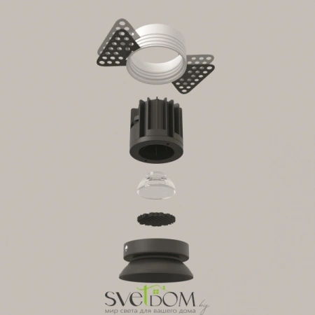 Встраиваемые светильники Maytoni DL058-7W3K-TRS-B от Магазина Svetdom.by