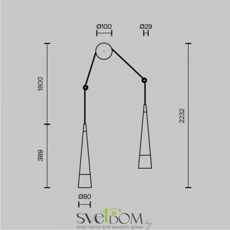 Настенные светильники P090WL-L24CH3K Maytoni | Svetdom.by