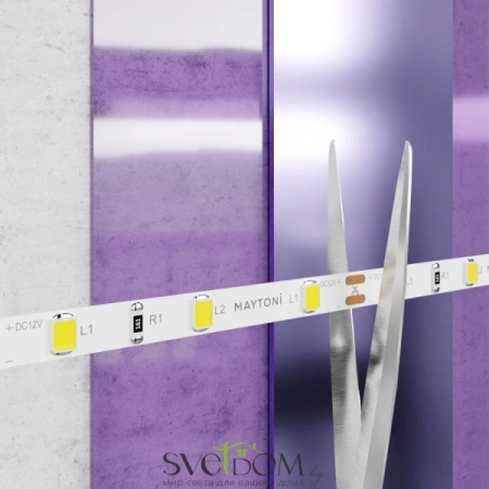 Светодиодная лента 12В 2835 4,8Вт/м 4000K 5м IP20 5мм 20008