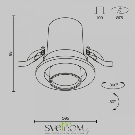 Встраиваемые светильники Maytoni DL045-01-10W3K-W от Магазина Svetdom.by