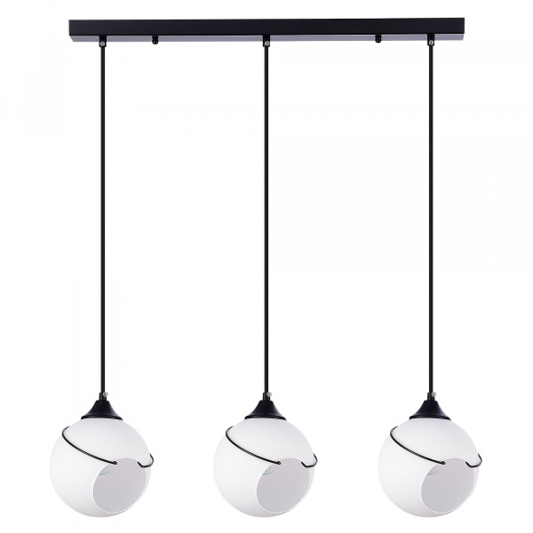 SLE103143-03 Светильник подвесной Черный/Белый E27 3*60W SATTURO
