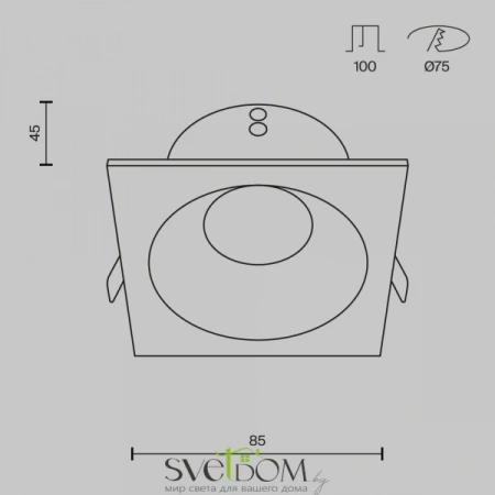 Встраиваемые светильники Maytoni DL033-2-01B от Магазина Svetdom.by
