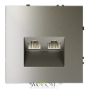 Розетка компьютерная двойная Voltum S70 VLS060204  Voltum VLS060204