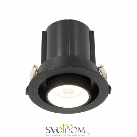 ST702.448.12 Св-к встр. Черный LED 1*12W 4000K 900Lm Ra80 24° IP20 D90xH92 180-240V Встраиваемые светильники ST LUCE