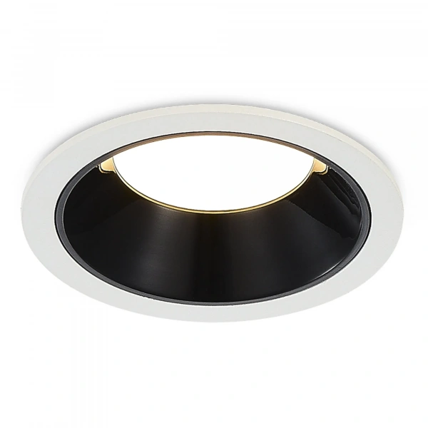 ST755.438.07 Св-к встр. Черный LED 1*7W 3000K 630Lm Ra80 120° IP20 D85xH45 100-240V Встраиваемые светильники