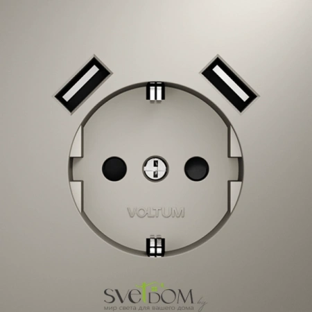 Розетка с USB, А+А Voltum S70 VLS040403  Voltum