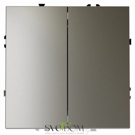 Выключатель двухклавишный Voltum S70 VLS020104  VLS020104 Voltum