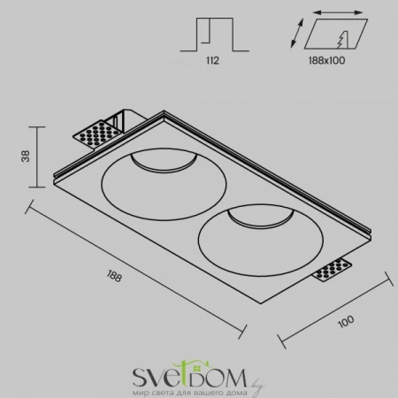 Встраиваемые светильники Maytoni DL129-GU10-02-W от Магазина Svetdom.by