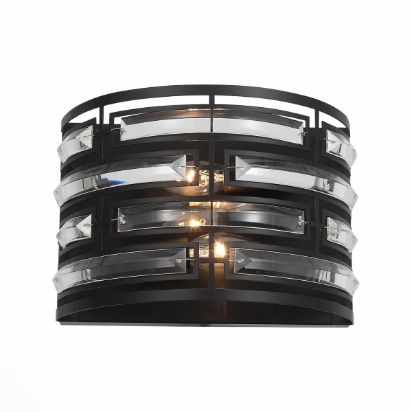 SL665.401.02 Бра ST-Luce Черный/Черный, Прозрачный E14 2*40W CHIAREZZA