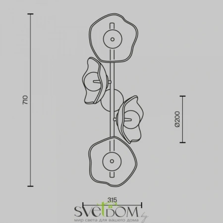Настенные светильники MOD207WL-04BS Maytoni | Svetdom.by