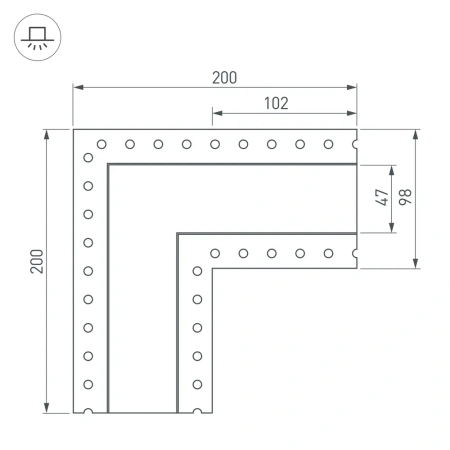 Угол SL-LINIA45-FANTOM Arlight 030106 Arlight