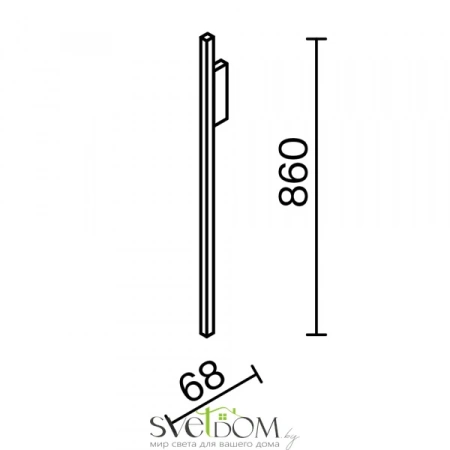 Настенный светильник (бра) Maytoni MOD245WL-L24BK Maytoni