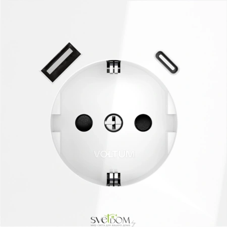 Розетка с USB, A+C Voltum S70 VLS040501  Voltum VLS040501