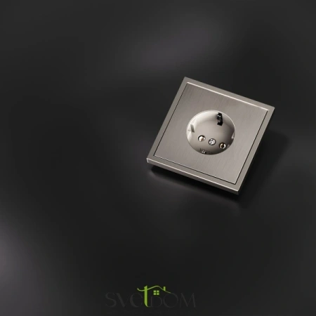 Накладка для розетки с заземлением Voltum S70 METAL Никель VLSM000611 Voltum VLSM000611