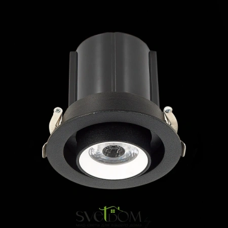 ST702.448.12 Св-к встр. Черный LED 1*12W 4000K 900Lm Ra80 24° IP20 D90xH92 180-240V Встраиваемые светильники ST LUCE