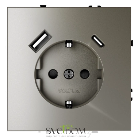Розетка с USB, A+C Voltum S70 VLS040504  Voltum VLS040504