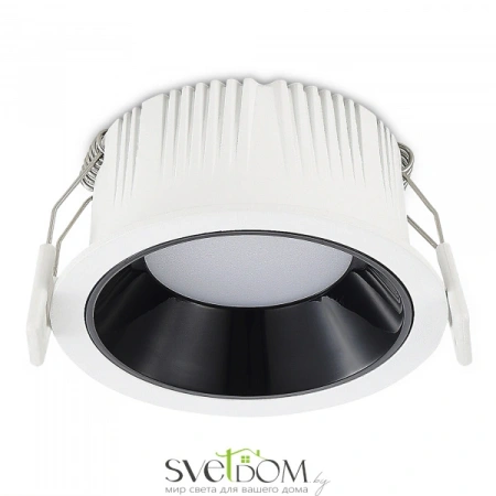 ST755.438.07 Св-к встр. Черный LED 1*7W 3000K 630Lm Ra80 120° IP20 D85xH45 100-240V Встраиваемые светильники ST LUCE