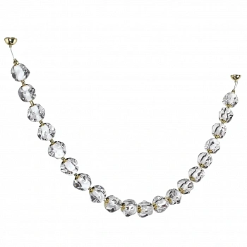 5085/80L L-VISION  золото/прозрачный/металл/акрил Подвес- "бусы" LED 80W 4000K 4000lm JEMSTONE