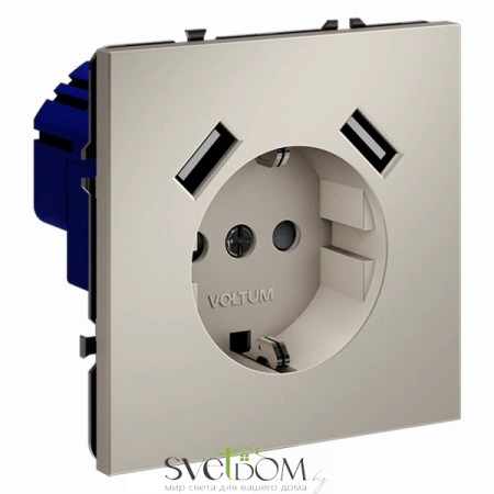 Розетка с USB, А+А Voltum S70 VLS040403  Voltum